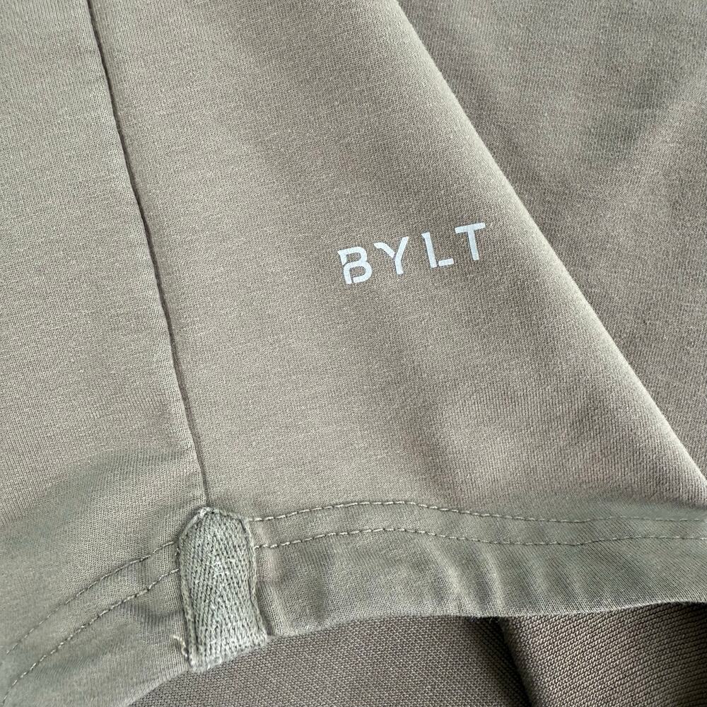 BYLT Drop Cut Henley Hoodie L Gray Adjustable Hiker Workout Gym Lift Gains Men - Picture 5 of 10